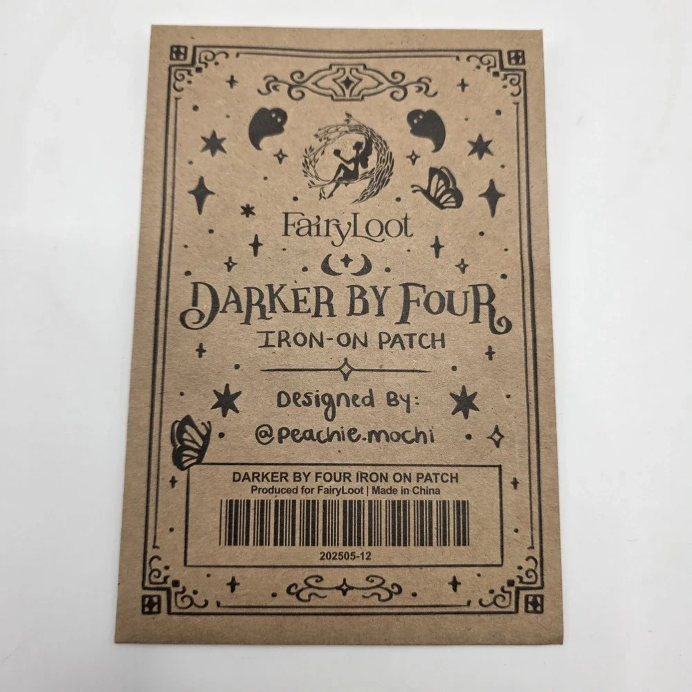 FairyLoot Darker By Four Black Cat Moon Patch Witchy Celestial Iron-On‎